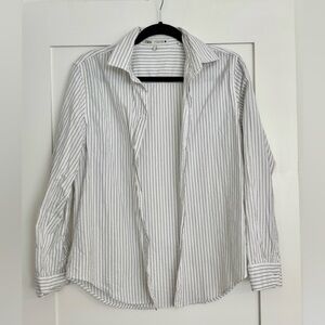 Zara Classic White Pinstripe Shirt
